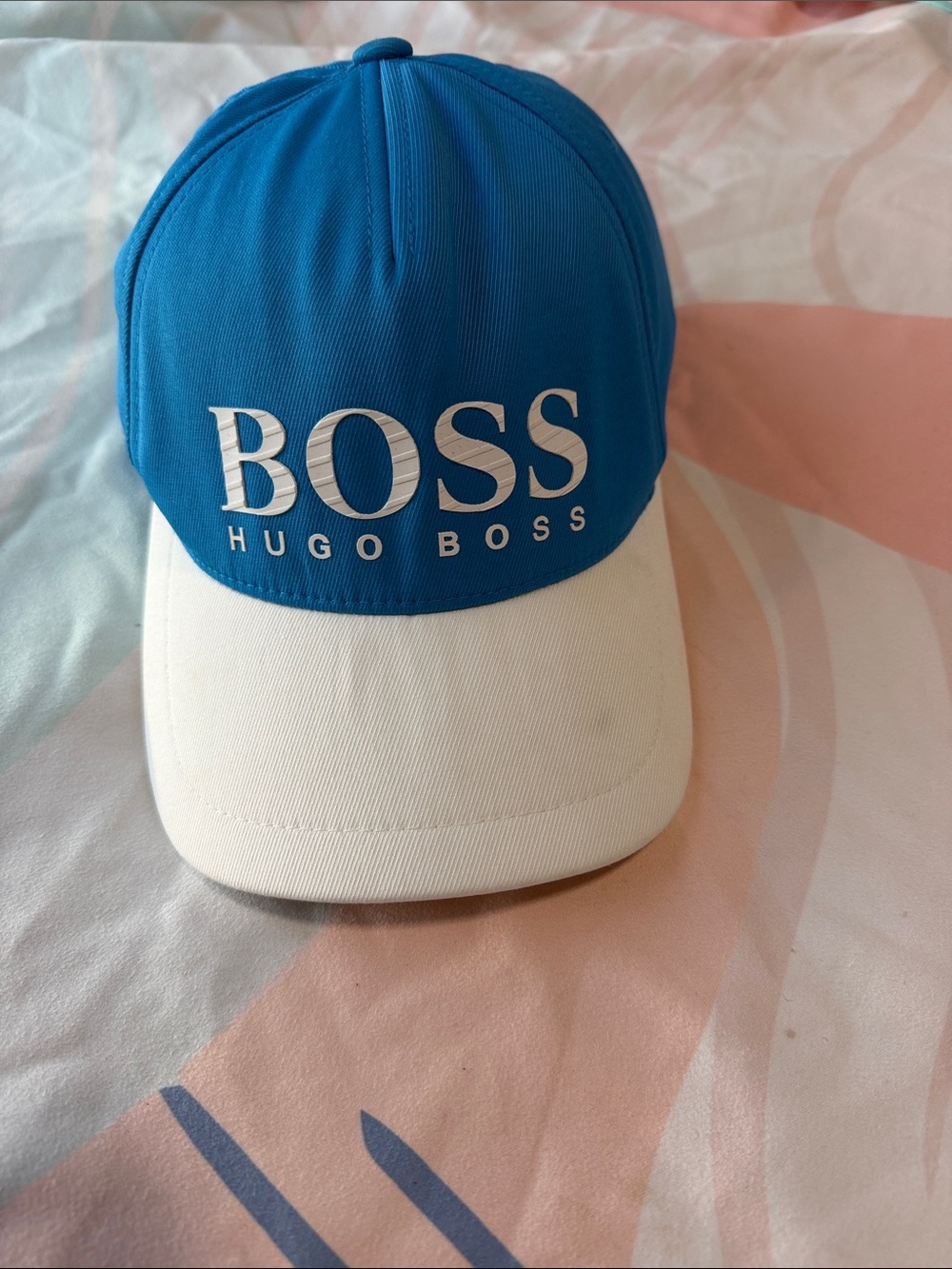 Hugo Boss Blue Crown White Brim Logo Cap